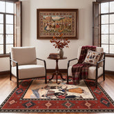 Southwestern Rust Red Rugs#Size_3'x5' 3