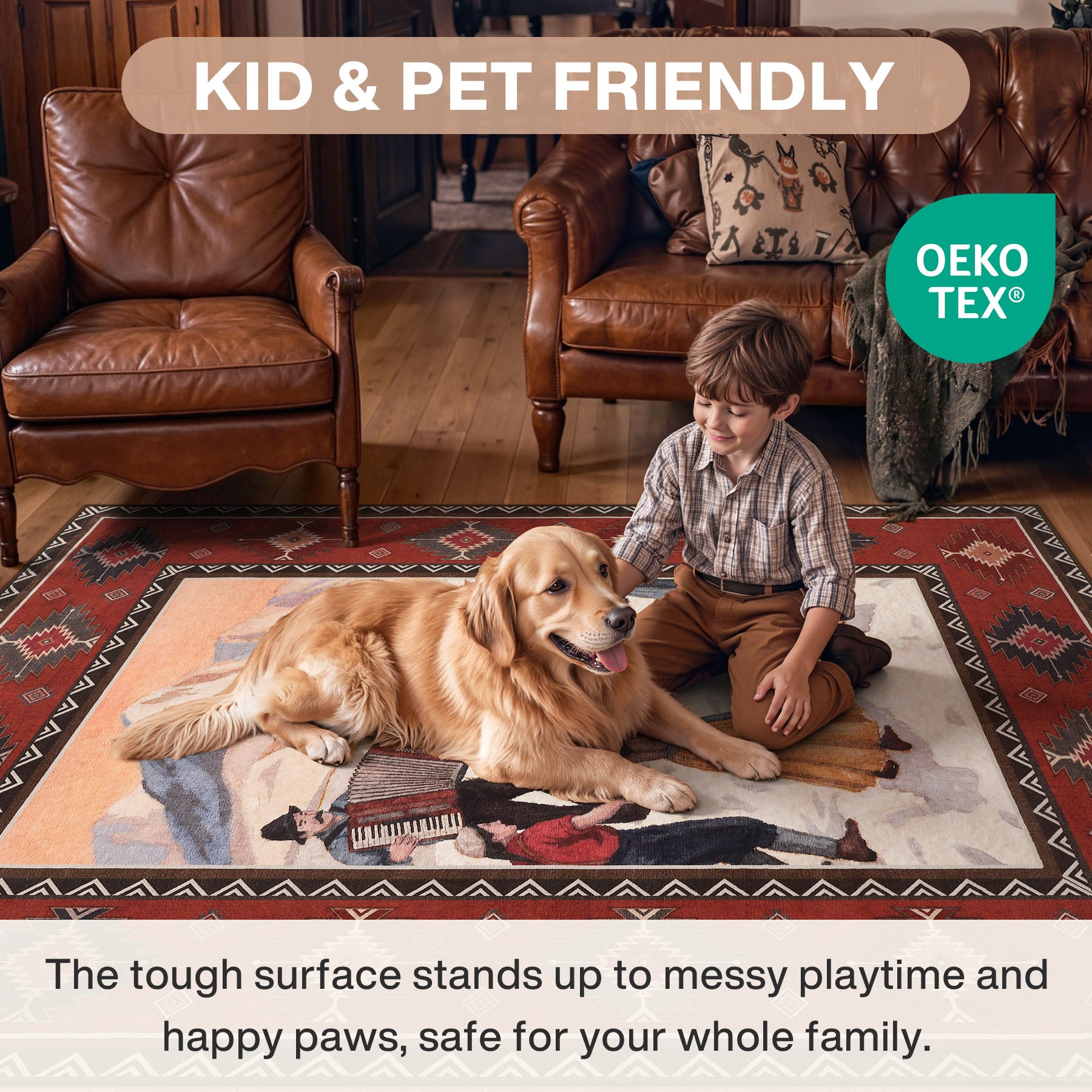 Southwestern Rust Red Rugs