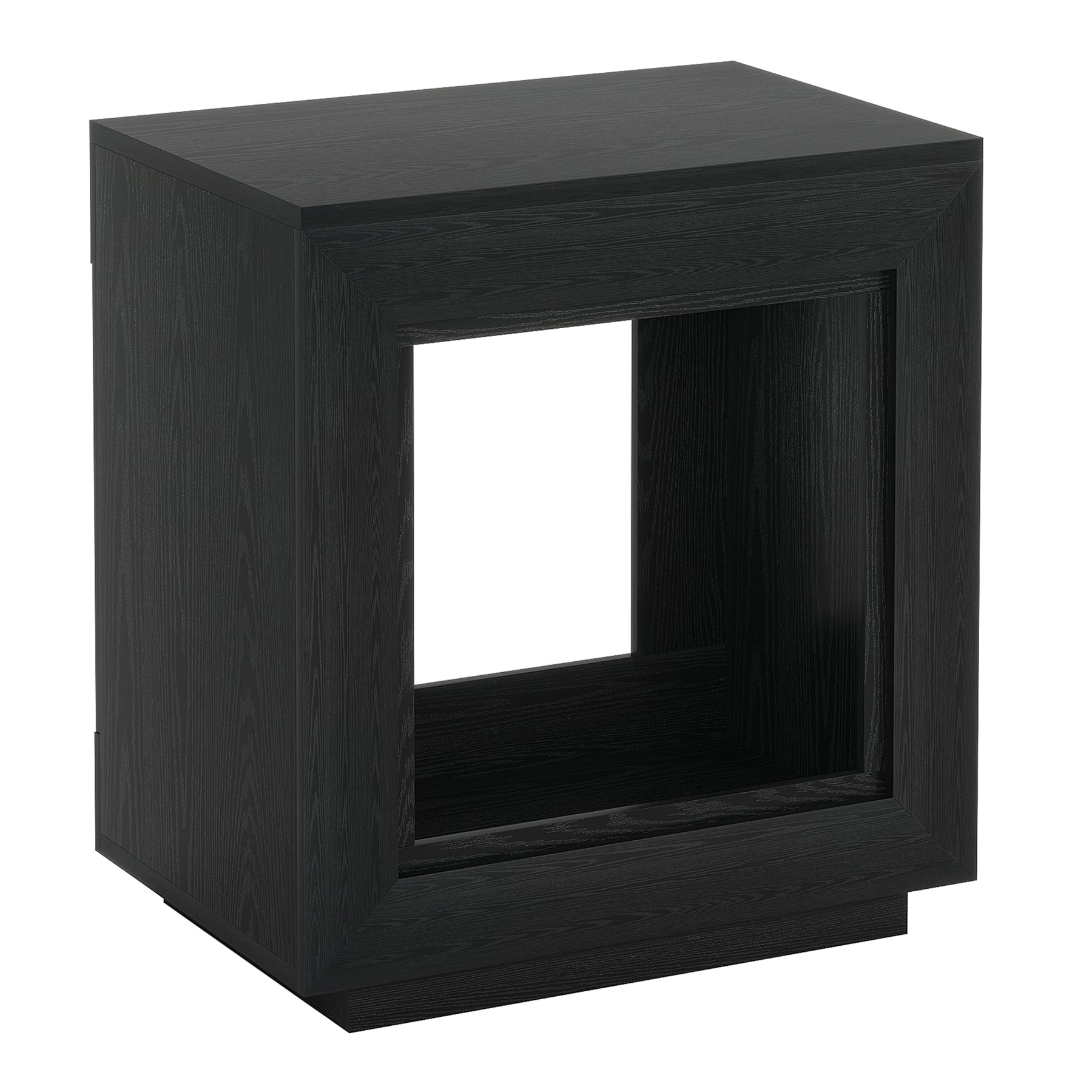 Wood End Table, Square Side Table Nightstands with Storage