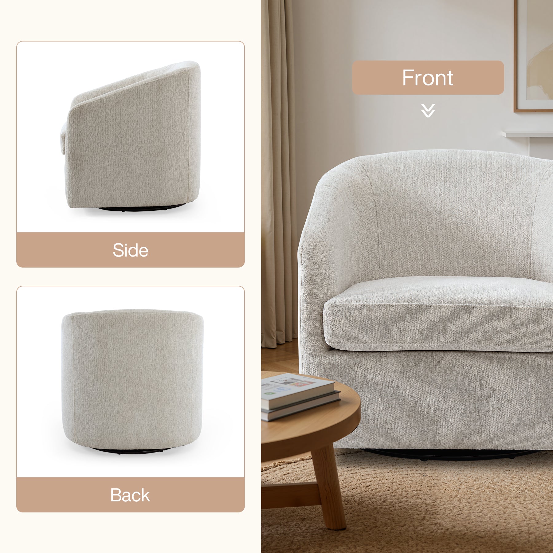 Swivel Accent Chair - Thumbnail 5