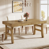 Tribesigns 63" Dining Table, Farmhouse Kitchen Dinner Table for 4-6 People 3