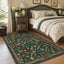 Vintage Botanical Animal Rug#Color_Green