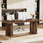 Vintage Executive Desk, 63" Farmhouse Computer Desk Conference Table