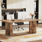 Vintage Executive Desk, 63" Farmhouse Computer Desk Conference Table