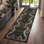 Vintage Snake Floral Area Rug#Color_Black