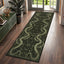 Vintage Snake Floral Area Rug#Color_Green