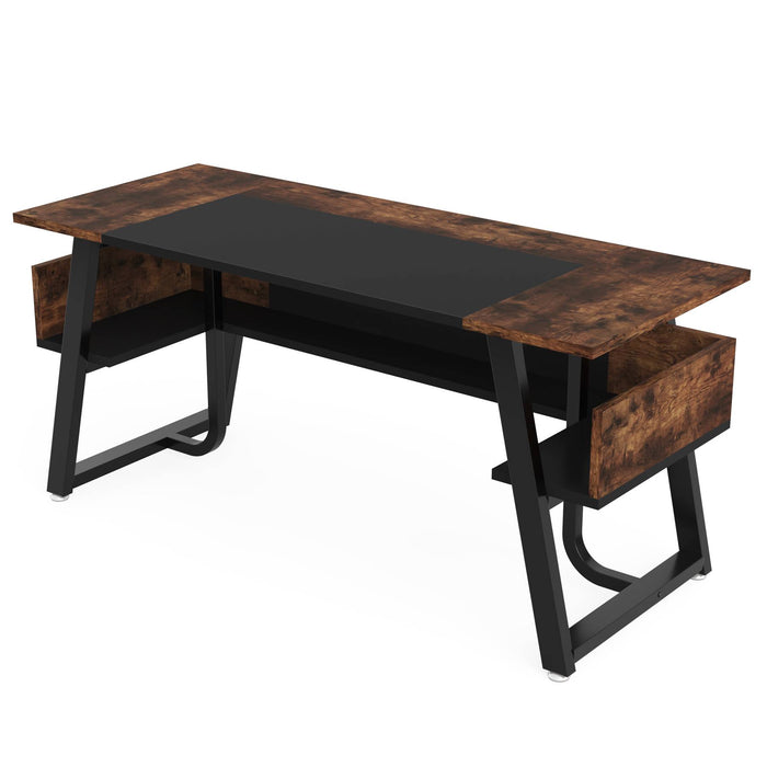 Tribesigns Executive Desk, 63" Computer Office Desk with Storage Shelf Tribesigns