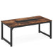 Dining Table for 6-8 Person, Industrial Kitchen Table with Metal Frame Tribesigns