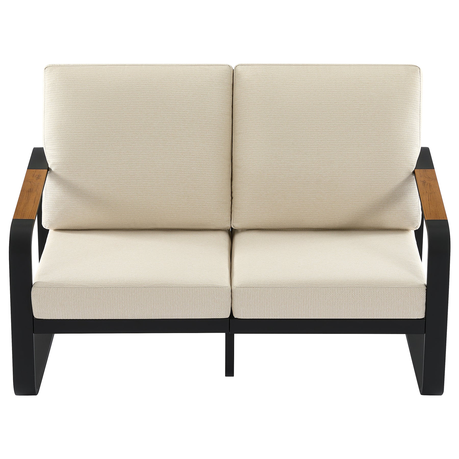 54.3" Wide Loveseat Sofa, Outdoor Patio Sofa With Removable Cushions