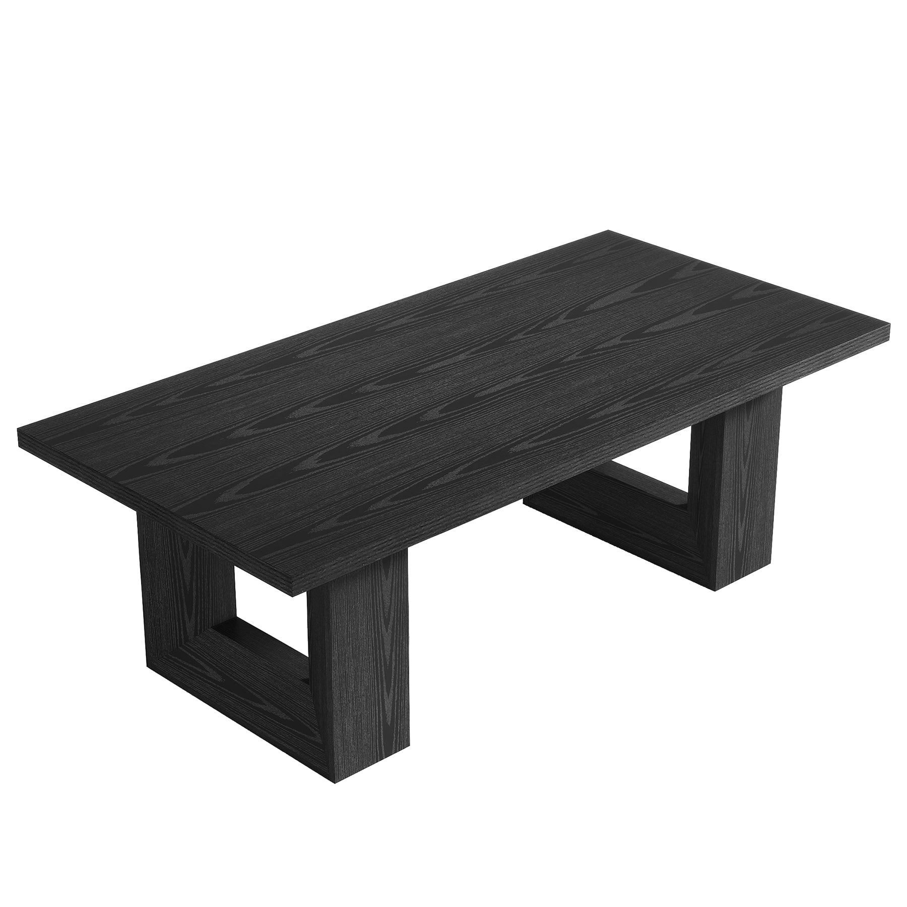 Rectangle Dining Table for 6-8, 63" Kitchen Table with Geometric Frame