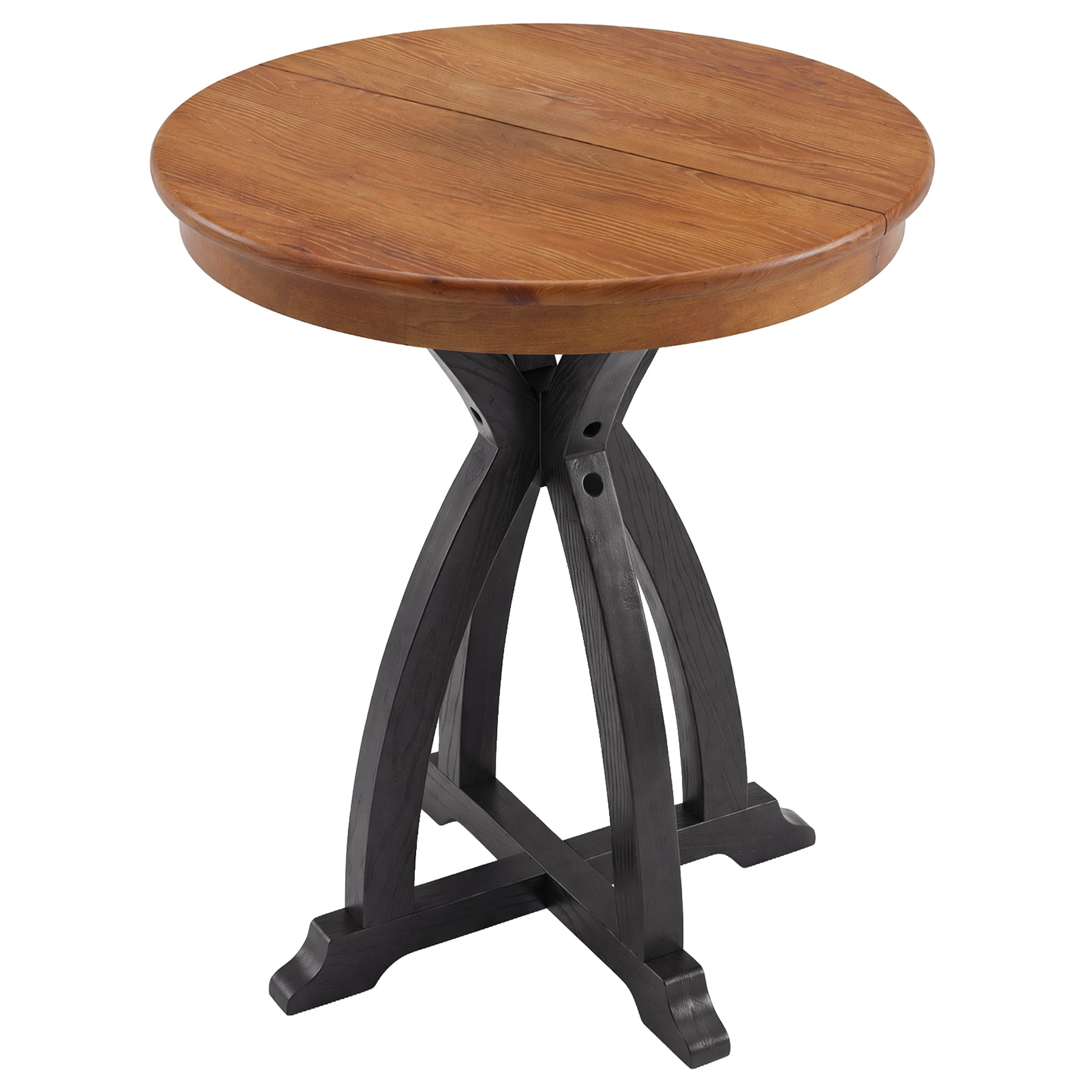 31.5" Solid Wood Bar Table, Vintage Round High Top Pub Table for Home Bar(Only Table)
