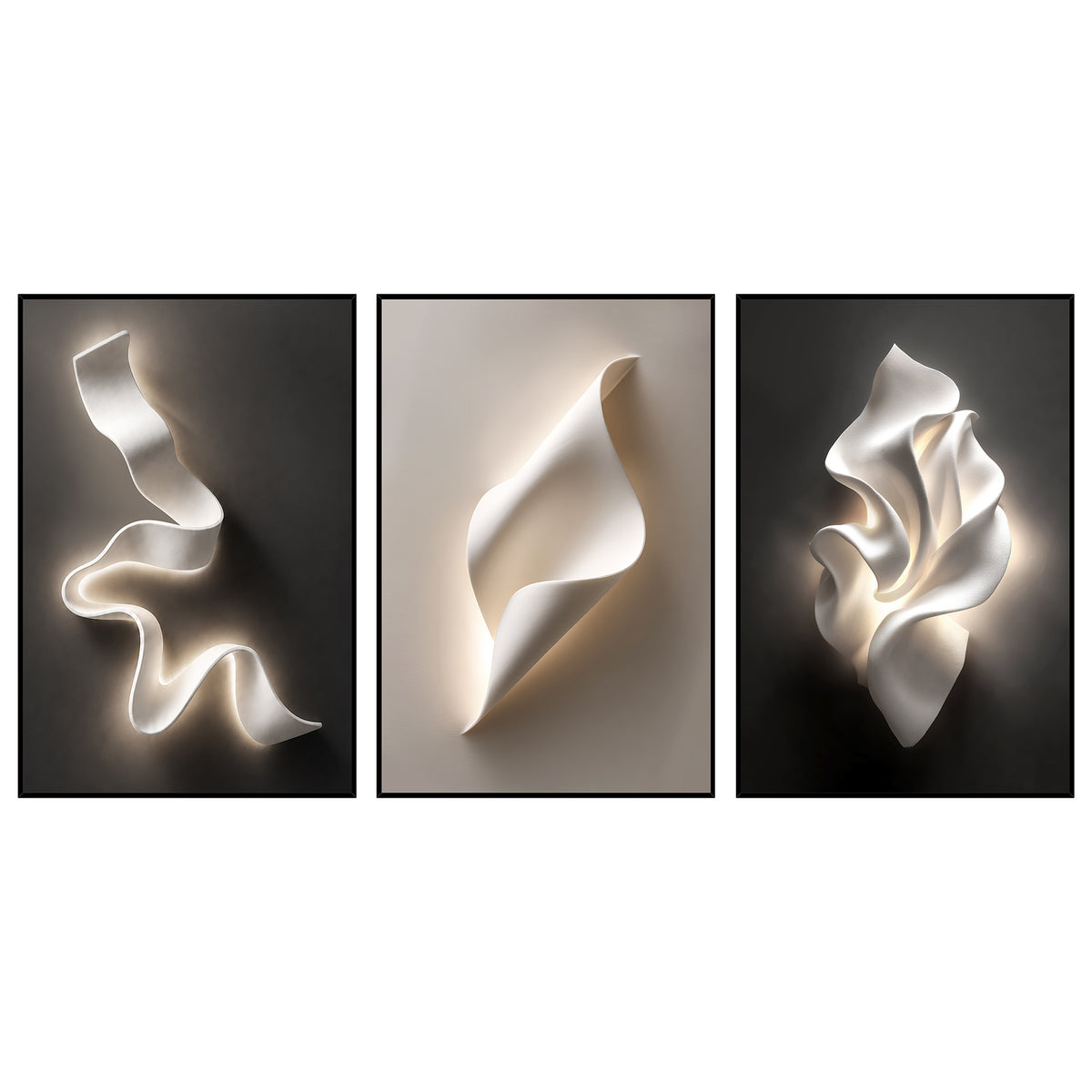 Tribesigns 24x36in Modern Black and White Framed Wall Art for Living Room