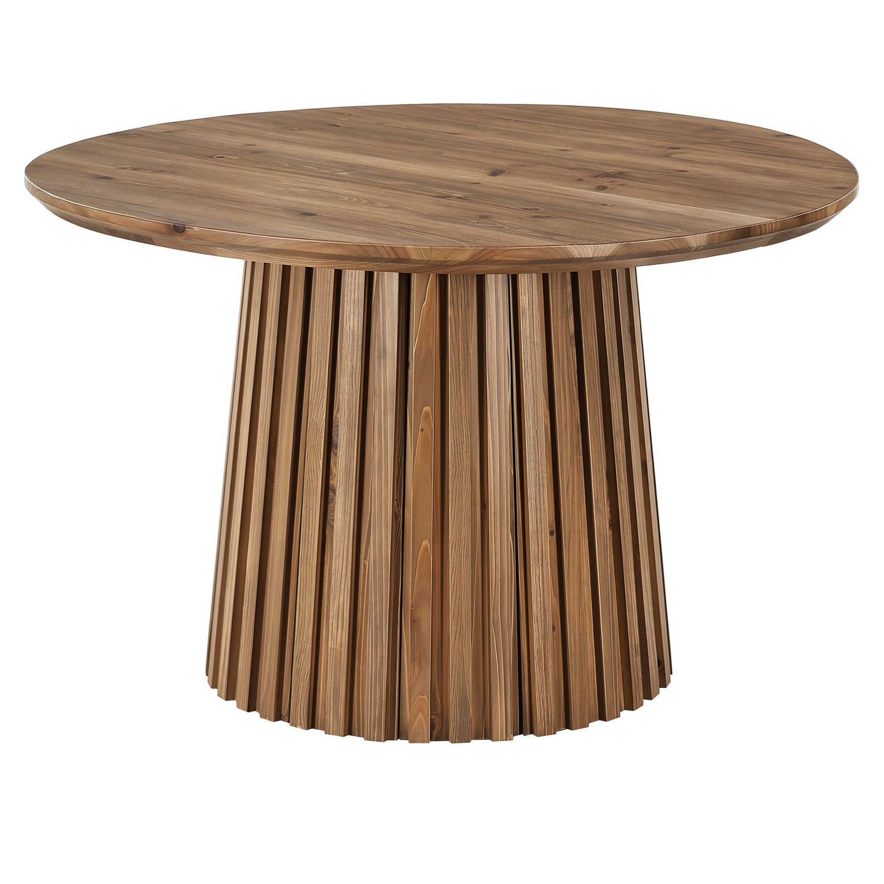 Tribesigns 47.24" Round Dining Table, Solid Wood Table for 4-6 People