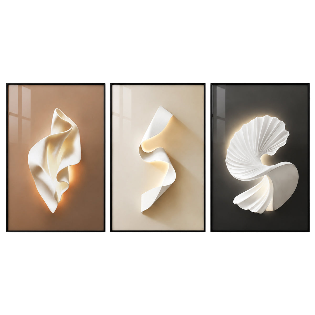 Tribesigns Large Framed Abstract Wall Art for Living Room, 24" Wx36" H Set of 3