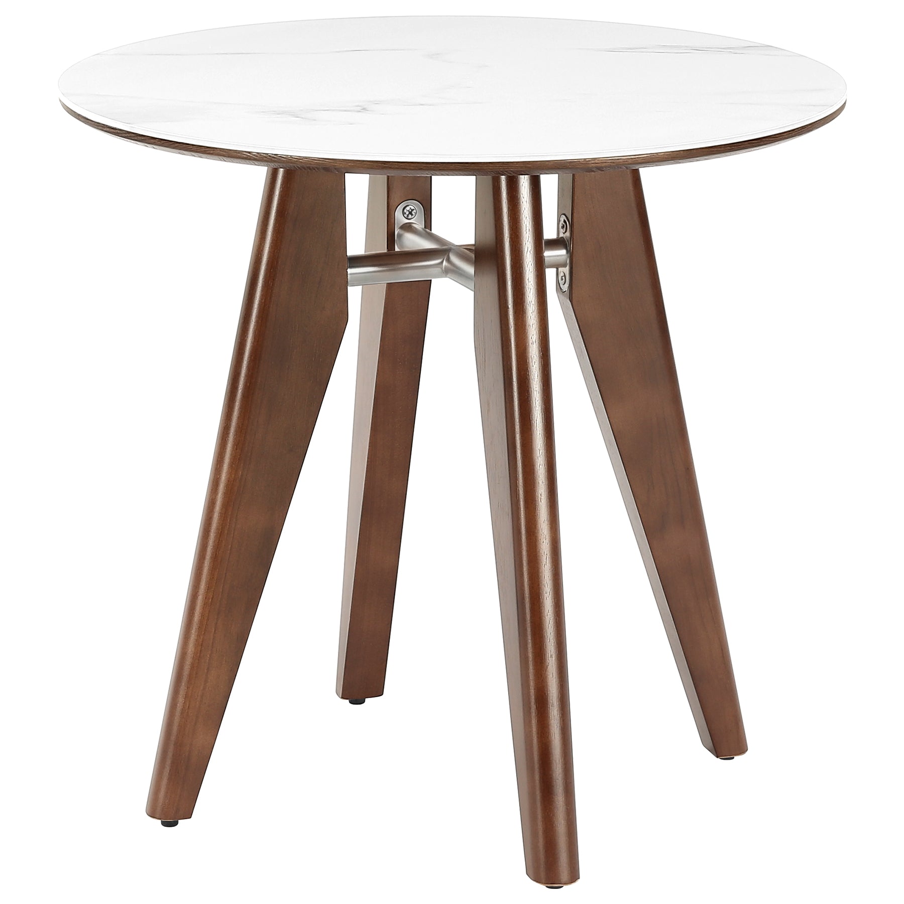 31.5" Round Dining Table, Modern Sintered Stone Kitchen Dinner Table