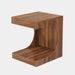 C - Shaped End Table, 2 - Tier Wood Side Table Sofa Table Tribesigns