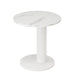 C-Shaped End Table, Faux Marble Elegant Side Table Nightstands Tribesigns