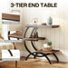 C - Shaped End Table, Industrial 3 - Tier Side Table for Small Space Tribesigns