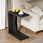 C - Shaped End Table, Sofa Side Table Couch Table Tribesigns#color_black