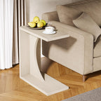 C - Shaped End Table, Sofa Side Table Couch Table Tribesigns#color_beige