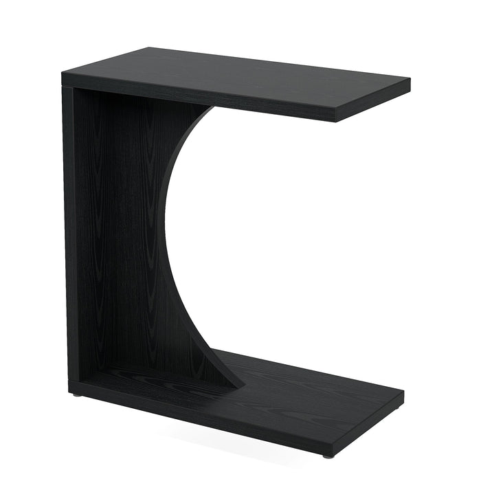 C - Shaped End Table, Sofa Side Table Couch Table Tribesigns