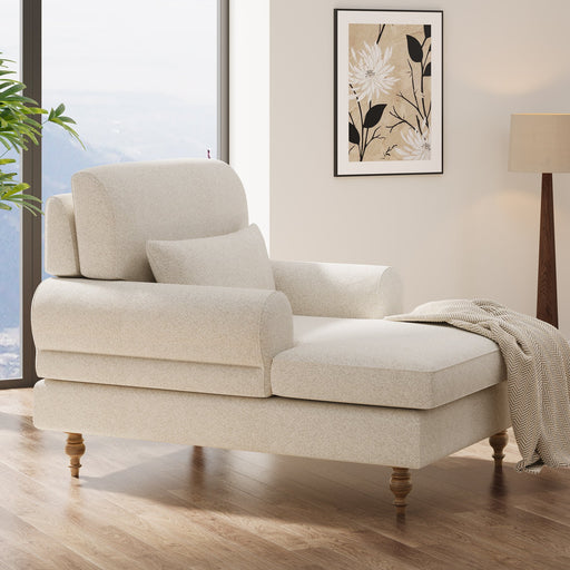 Chaise Lounge Chair, Indoor Comfy Chair Sleeper Sofa Recliner with Adjustable Backrest Tribesigns