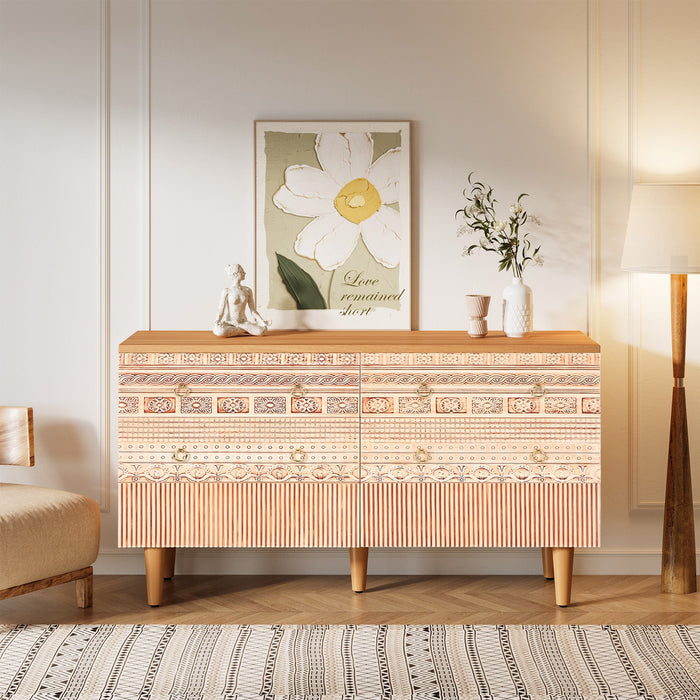 Chest of Drawers, Farmhouse Dresser Storage with 6 drawers Tribesigns