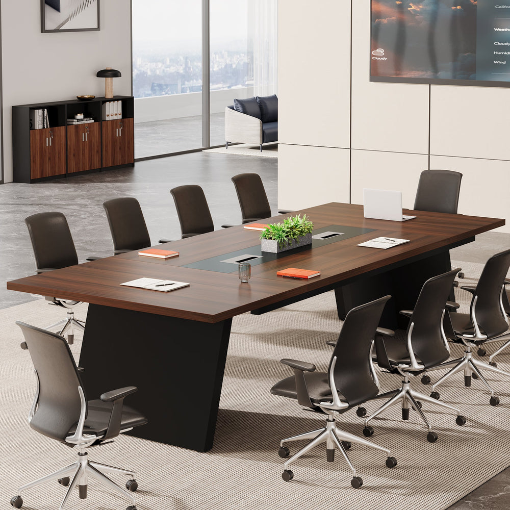 Tribesigns Conference Room Table, 8ft Office Meeting Desk-Tribesigns