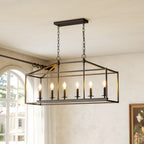 Dining Room Chandelier Light Fixtures, Kitchen 6 - Light Candle Holder Pendant Lighting Tribesigns