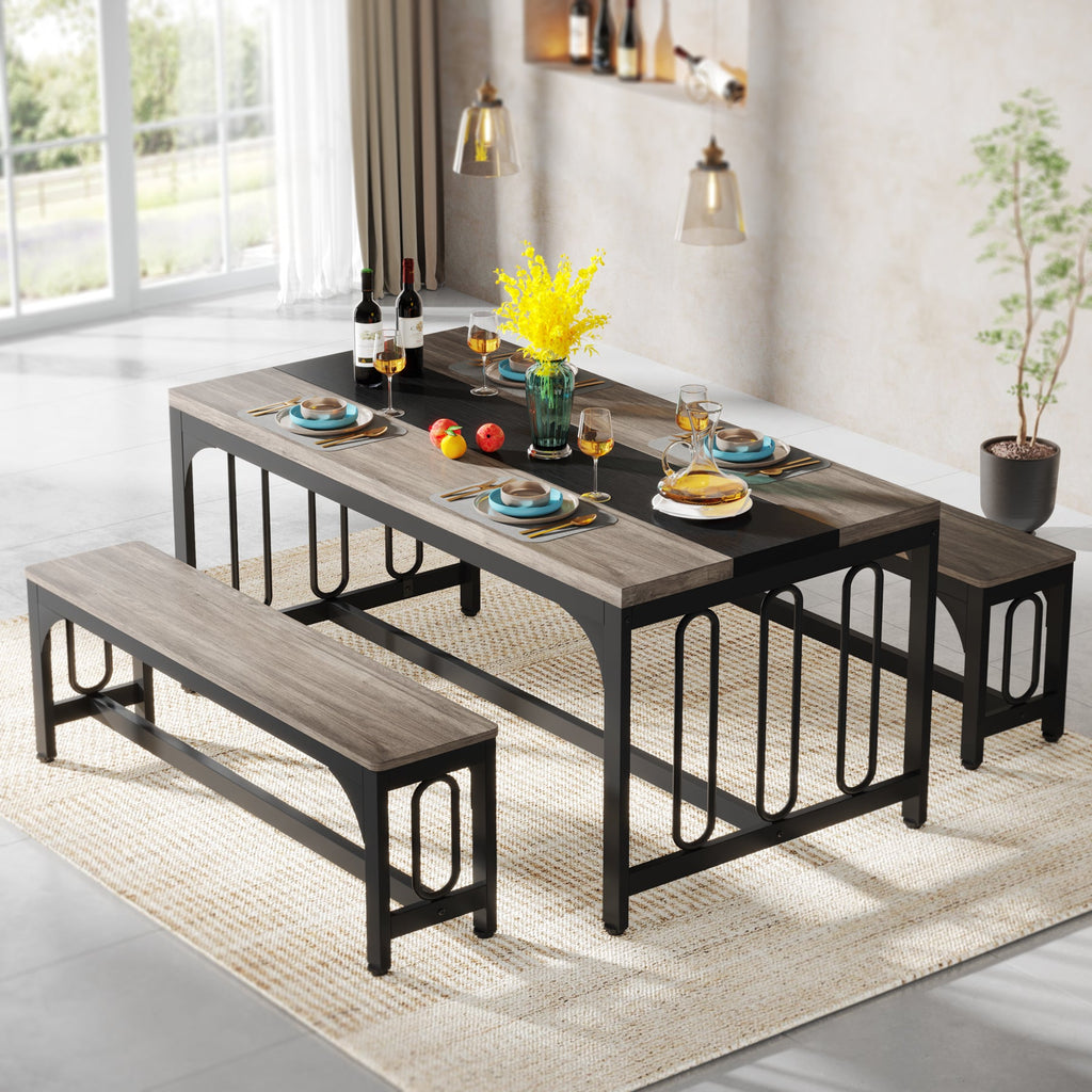 Bench Dining Table Set Hivvago Pieces Dining Table Set With