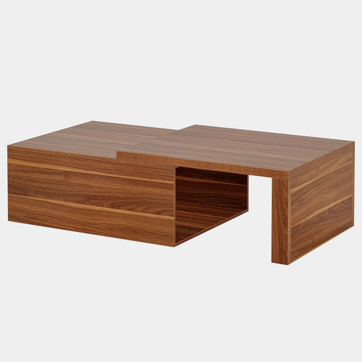 Extendable Coffee Table, 40" - 70" Wood Coffee Table with Storage Shelf Tribesigns