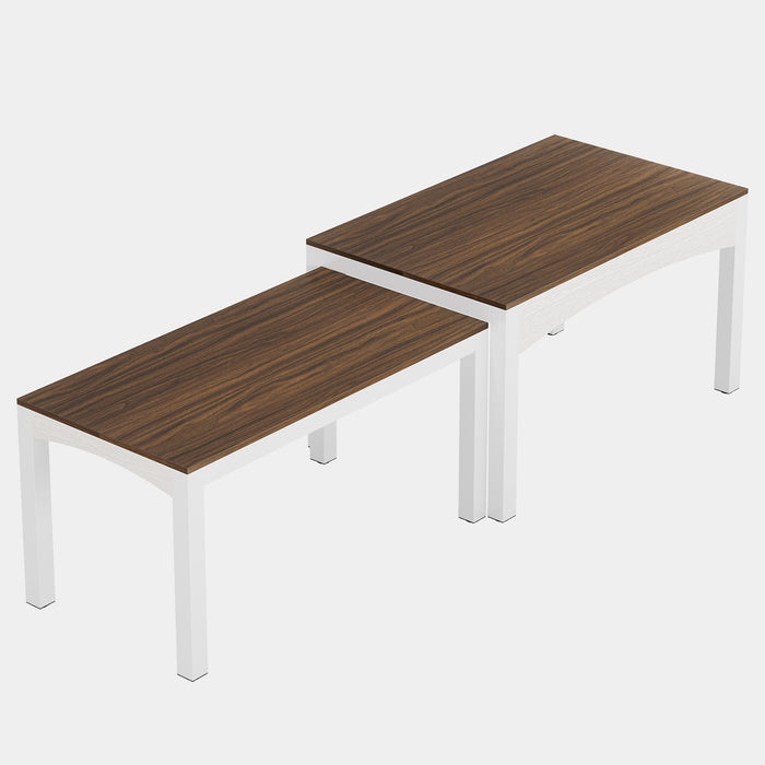 Extendable Dining Table, Farmhouse Kitchen Table for 6 - 10 people Tribesigns