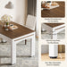 Extendable Dining Table, Farmhouse Kitchen Table for 6 - 10 people Tribesigns