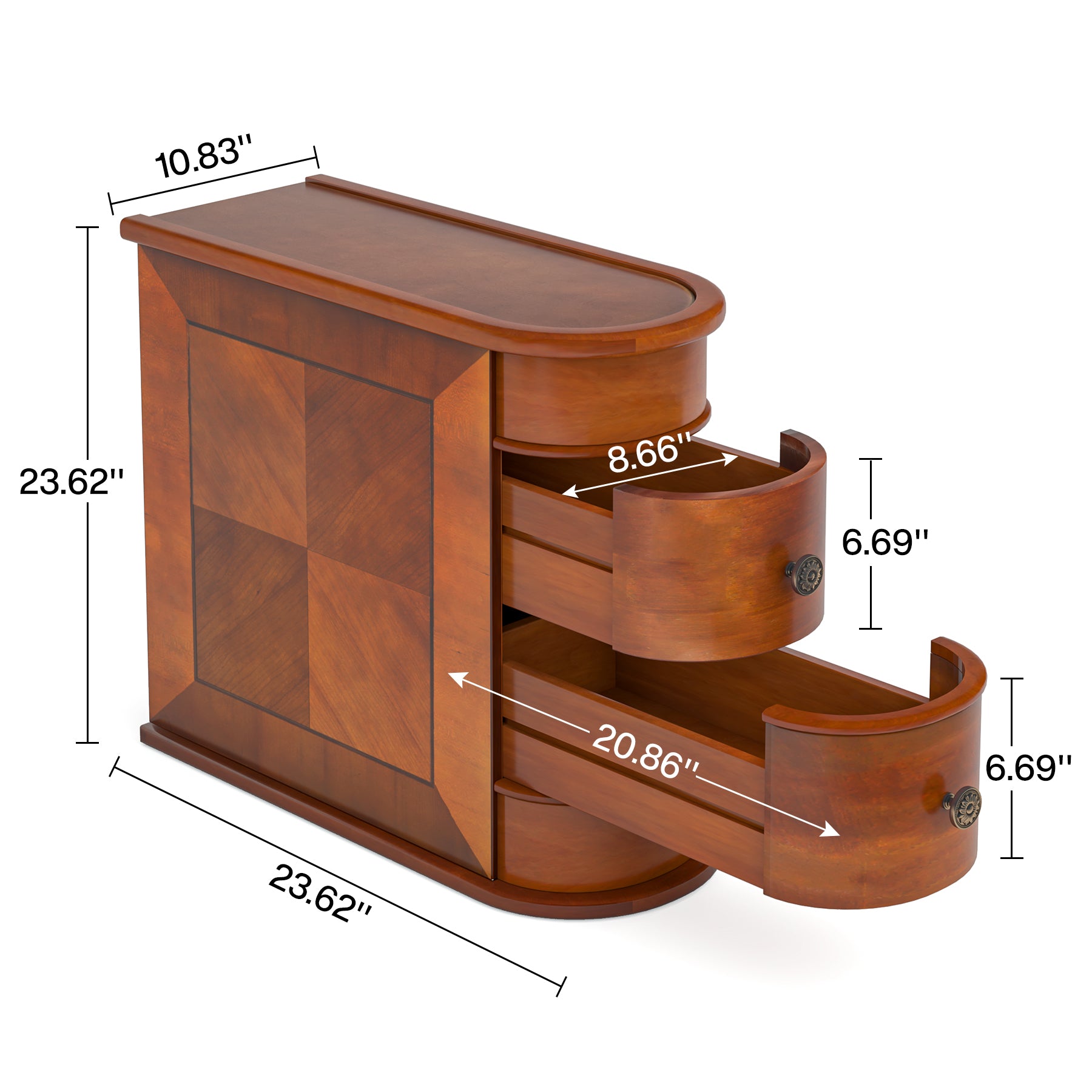 Tribesigns Wood End Table Set of 2