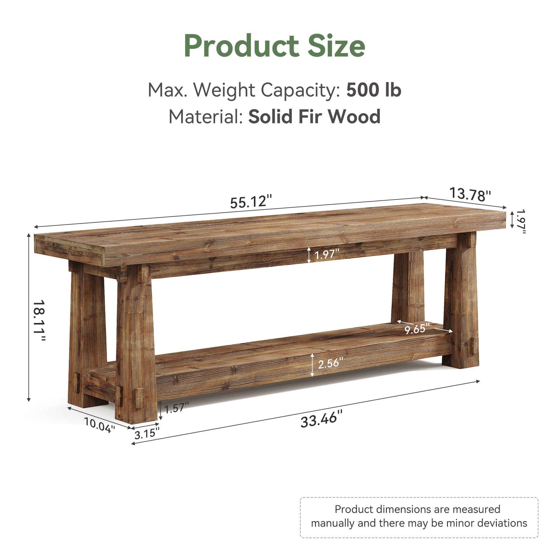 55" Entryway Bench, Foyer Bench with Shoe Storage for Hallway