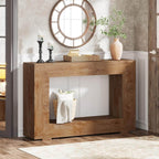 Farmhouse Console Table, 47" Rustic Wood Entryway Sofa Table with Storage Tribesigns