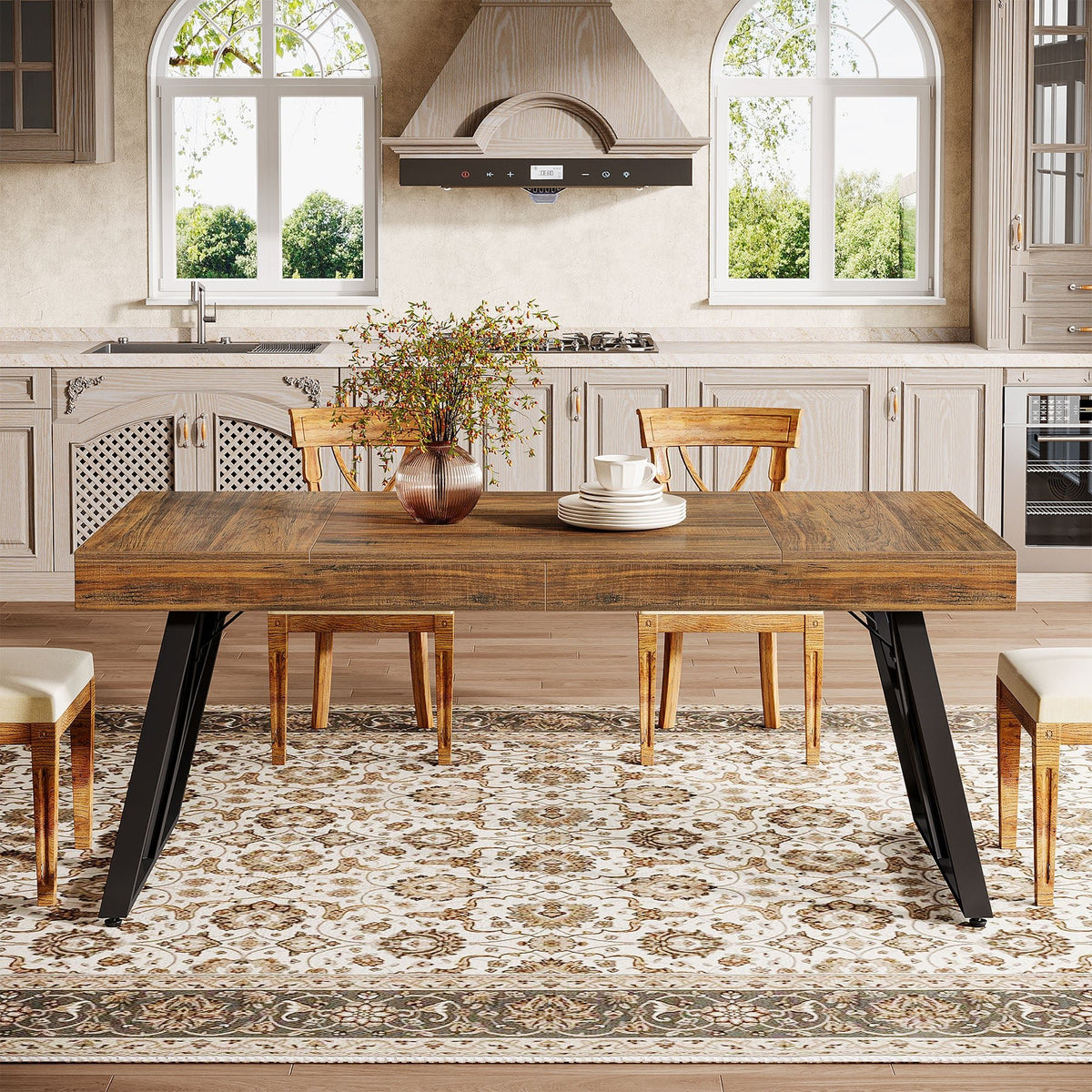 Tribesigns Farmhouse Dining Table, 63