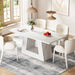 Faux Marble Dining Table, 63" Kitchen Table for 4 to 6 People Tribesigns