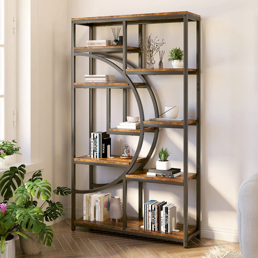 Freestanding Bookshelf, 68.9" Etagere Bookcase with 9 Open Shelves Tribesigns