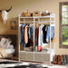 Freestanding Closet Organizer, Garment Rack with Drawers & Shelves Tribesigns