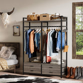 Freestanding Closet Organizer, Garment Rack with Drawers & Shelves Tribesigns 3
