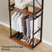 Freestanding Clothes Rack, Garment Rack Closet Organizer with Storage Shelves Tribesigns