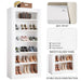 Freestanding Shoe Cabinet, 6-Tier Shoe Storage Rack Tribesigns