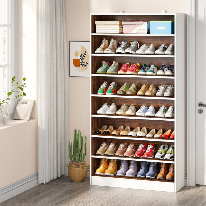 Freestanding Shoe Cabinet, 9 - Tier 40 - 45 Pairs Shoe Storage Rack Tribesigns