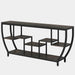 Industrial Console Table, 70.9" Entryway Sofa Table with Shelves Tribesigns