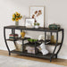 Industrial Console Table, 70.9" Entryway Sofa Table with Shelves Tribesigns