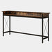 Industrial Console Table, 70.9" Sofa Table with Outlets and USB Ports Tribesigns