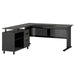 Industrial L - Shaped Desk, 63" Computer Executive Desk with File Cabinet Tribesigns