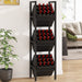Industrial Wine Rack, 3 Tier Freestanding Wine Storage Stand Tribesigns