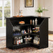 L - Shaped Bar Table, 4 - Tier Bar Cabinet Reception Desk Tribesigns